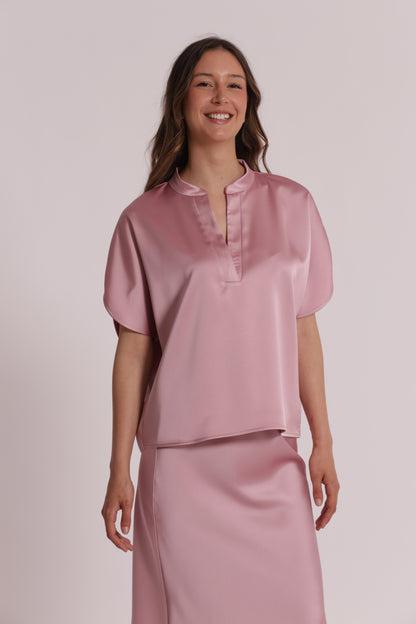 BLUSA MEZZE MANICHE A TULIPANO