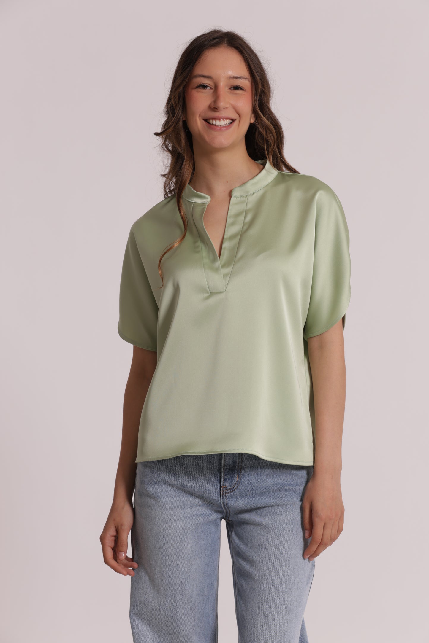 BLUSA MEZZE MANICHE A TULIPANO