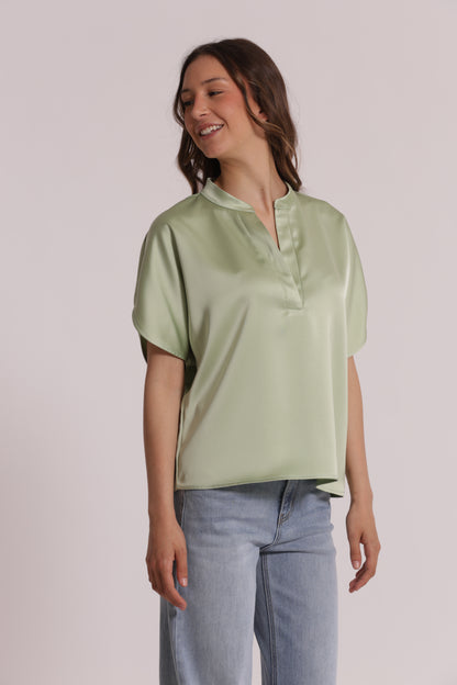 BLUSA MEZZE MANICHE A TULIPANO