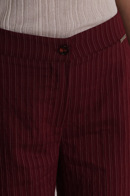 PANTALONE PALAZZO CON ELASTICO DIETRO A RIGHE