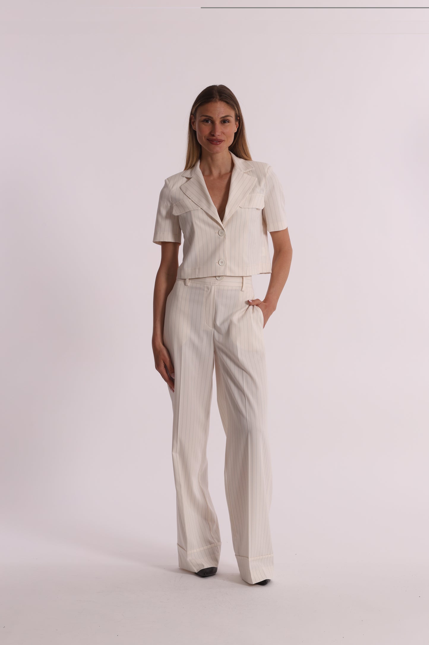 PANTALONE PALAZZO GESSATO