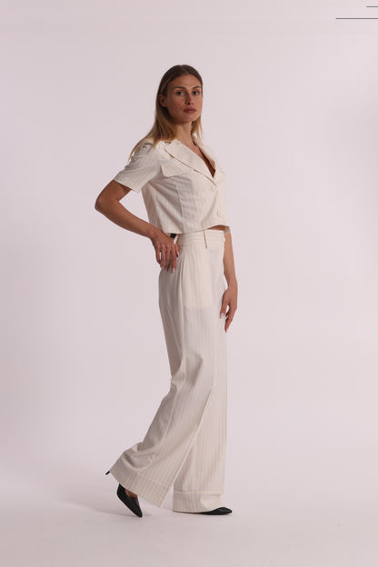 PANTALONE PALAZZO GESSATO