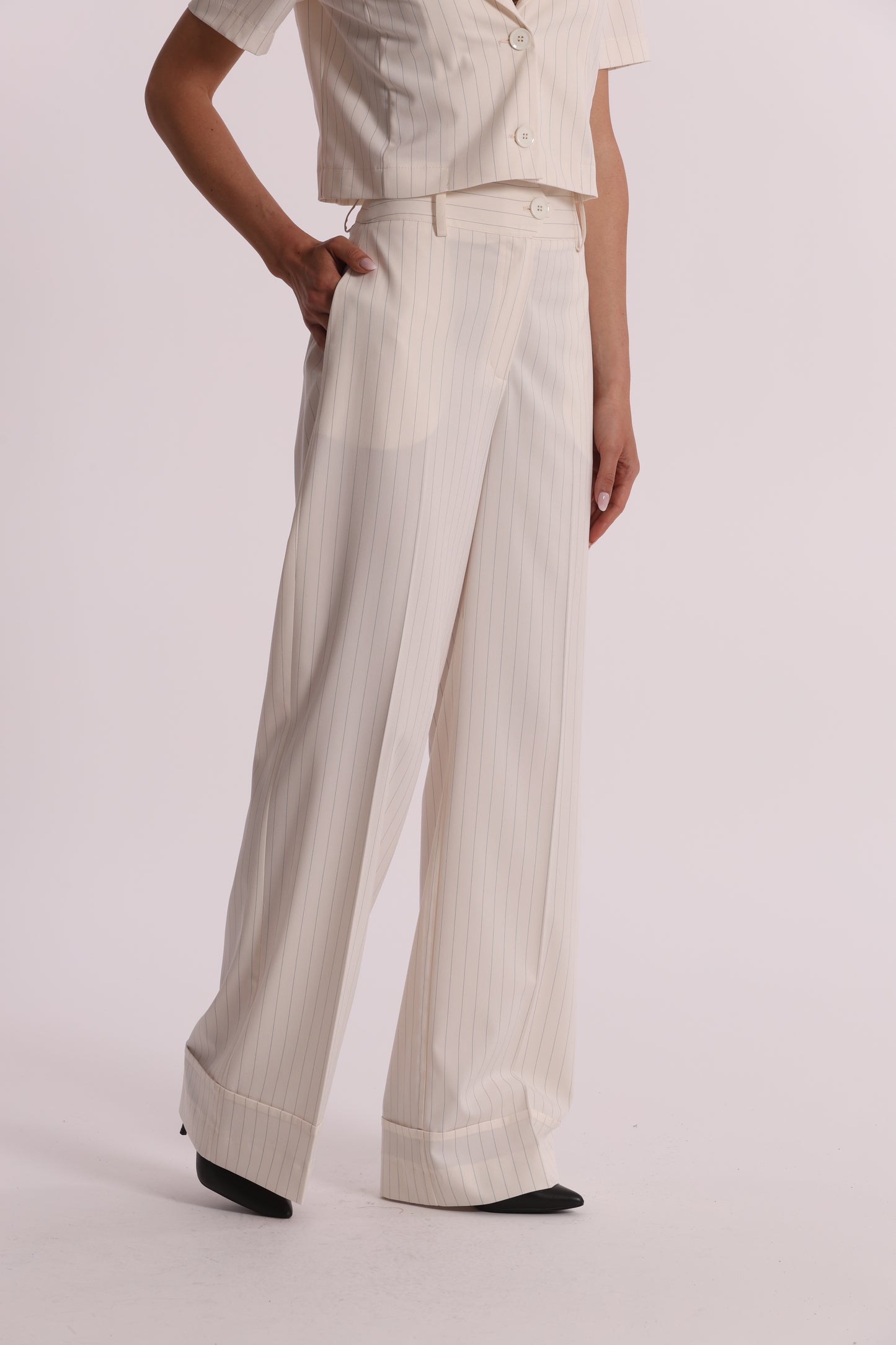 PANTALONE PALAZZO GESSATO