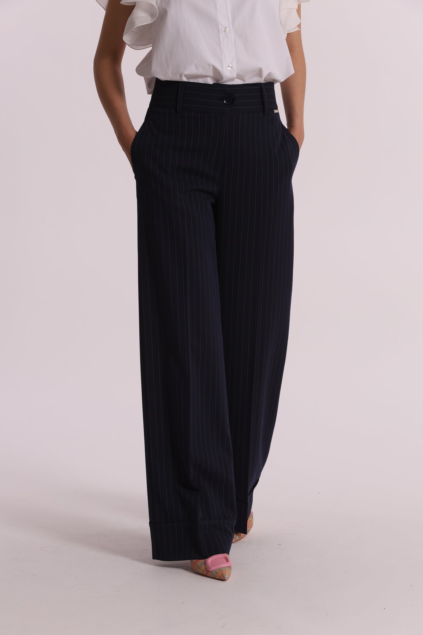 PANTALONE PALAZZO GESSATO