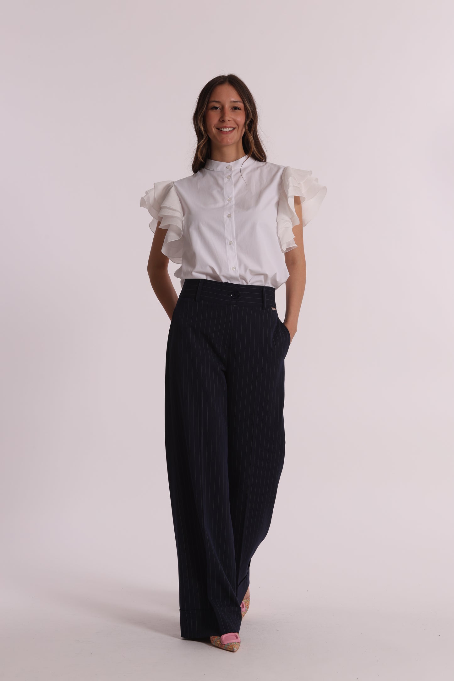 PANTALONE PALAZZO GESSATO