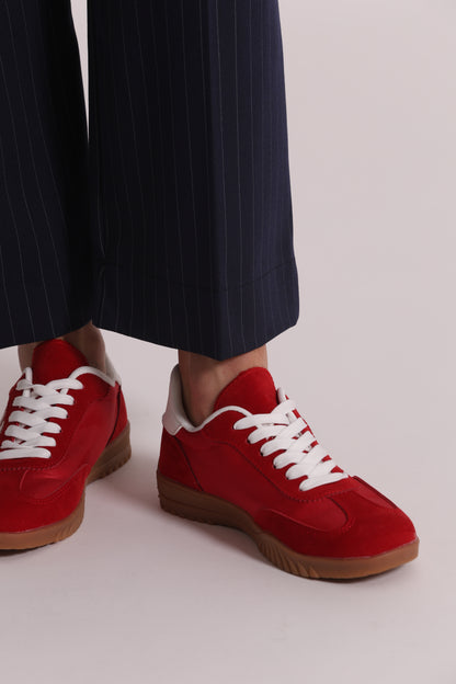 PANTALONE CROPPED CON ELASTICO IN VITA GESSATO