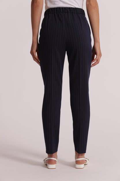 PANTALONE SIGARETTA CON ELASTICO DIETRO GESSATO