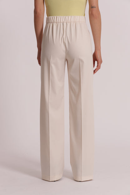 PANTALONE PALAZZO CON ELASTICO DIETRO IN MANOFREDDA