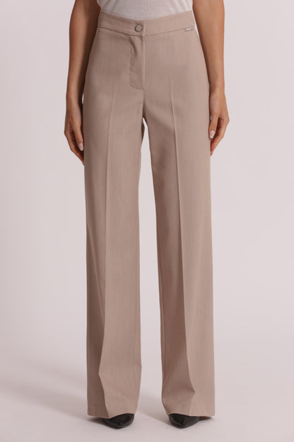 PANTALONE PALAZZO CON ELASTICO DIETRO IN MANOFREDDA