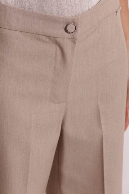 PANTALONE PALAZZO CON ELASTICO DIETRO IN MANOFREDDA