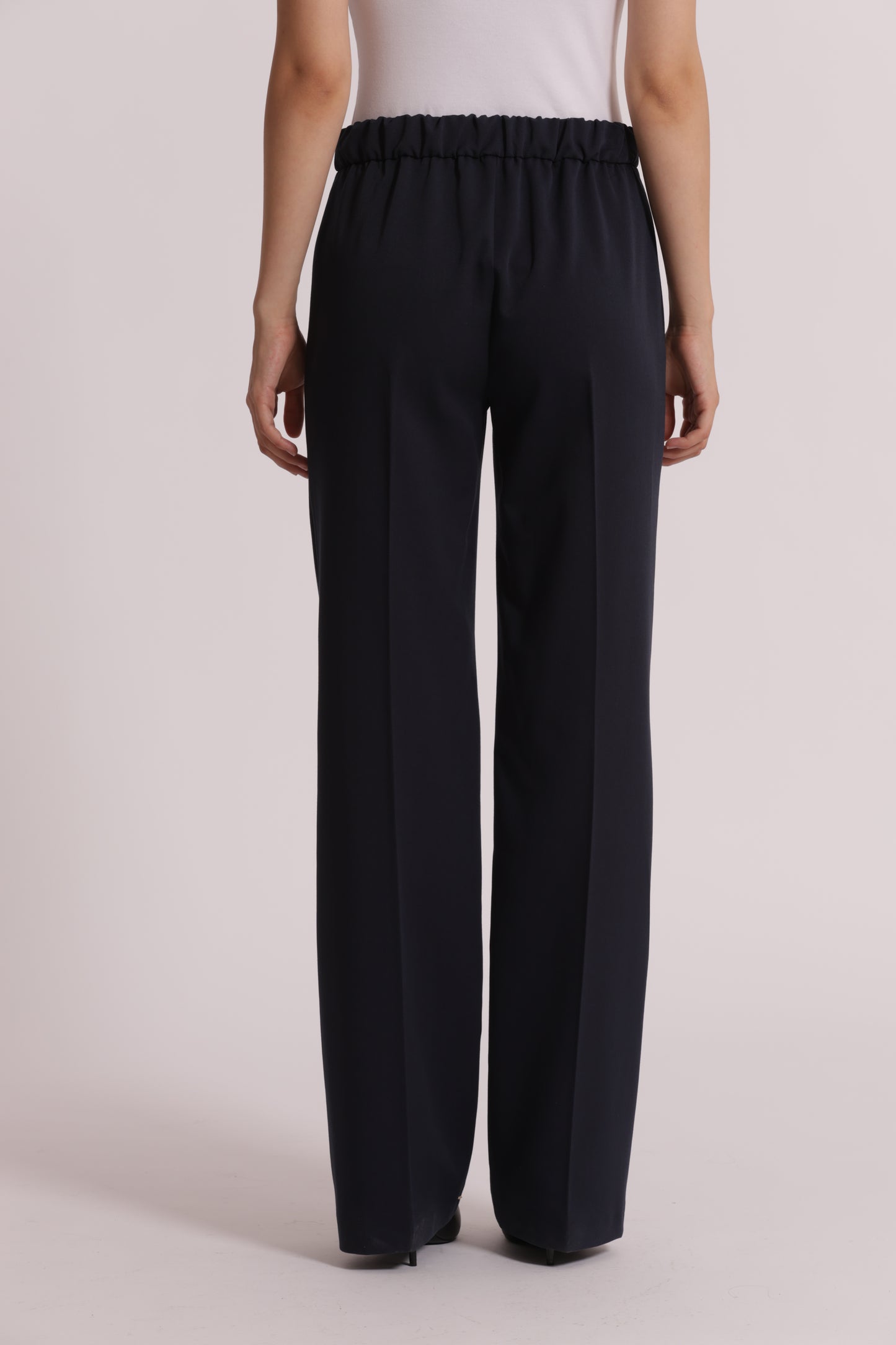 PANTALONE PALAZZO CON ELASTICO DIETRO IN MANOFREDDA