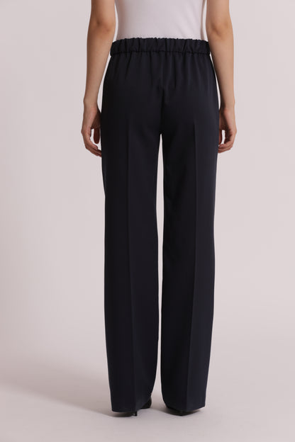 PANTALONE PALAZZO CON ELASTICO DIETRO IN MANOFREDDA