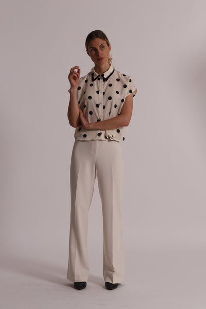 PANTALONE CON BORDI A CONTRASTO
