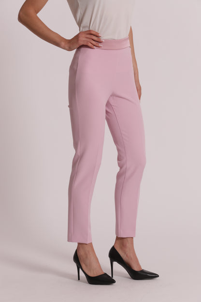 PANTALONI CON DETTAGLI IN SIMIL RASO