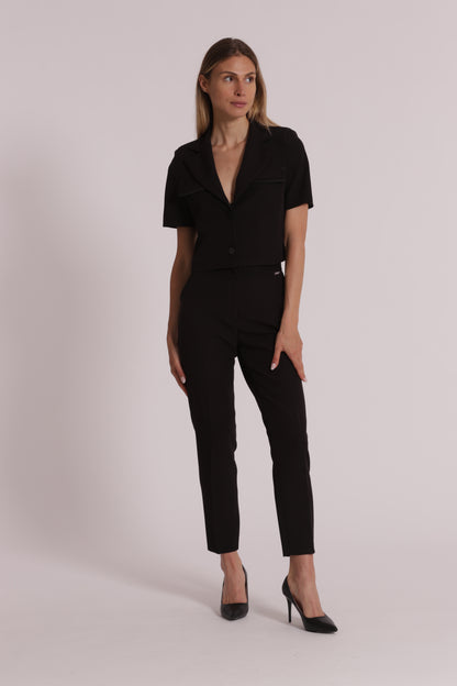 PANTALONI SIGARETTA CON ELASTICO DIETRO