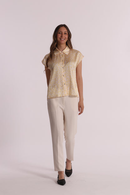 PANTALONI SIGARETTA CON ELASTICO DIETRO