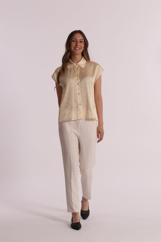 PANTALONI SIGARETTA CON ELASTICO DIETRO