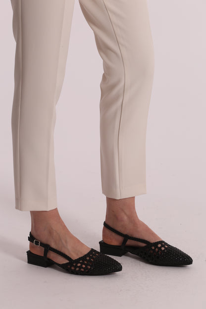 PANTALONI SIGARETTA CON ELASTICO DIETRO