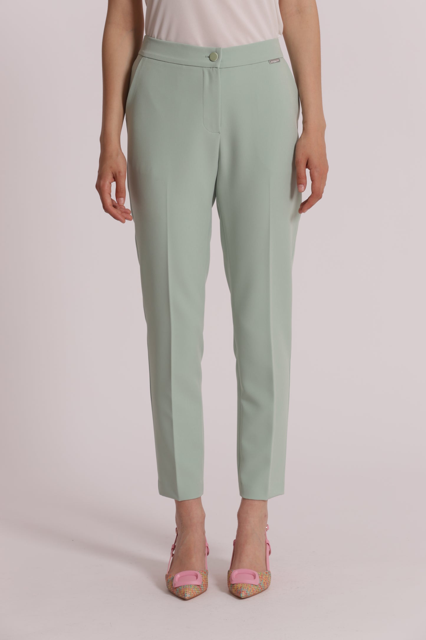 PANTALONI SIGARETTA CON ELASTICO DIETRO