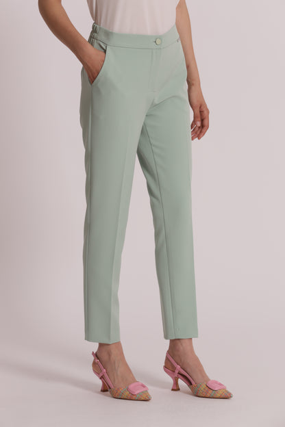 PANTALONI SIGARETTA CON ELASTICO DIETRO
