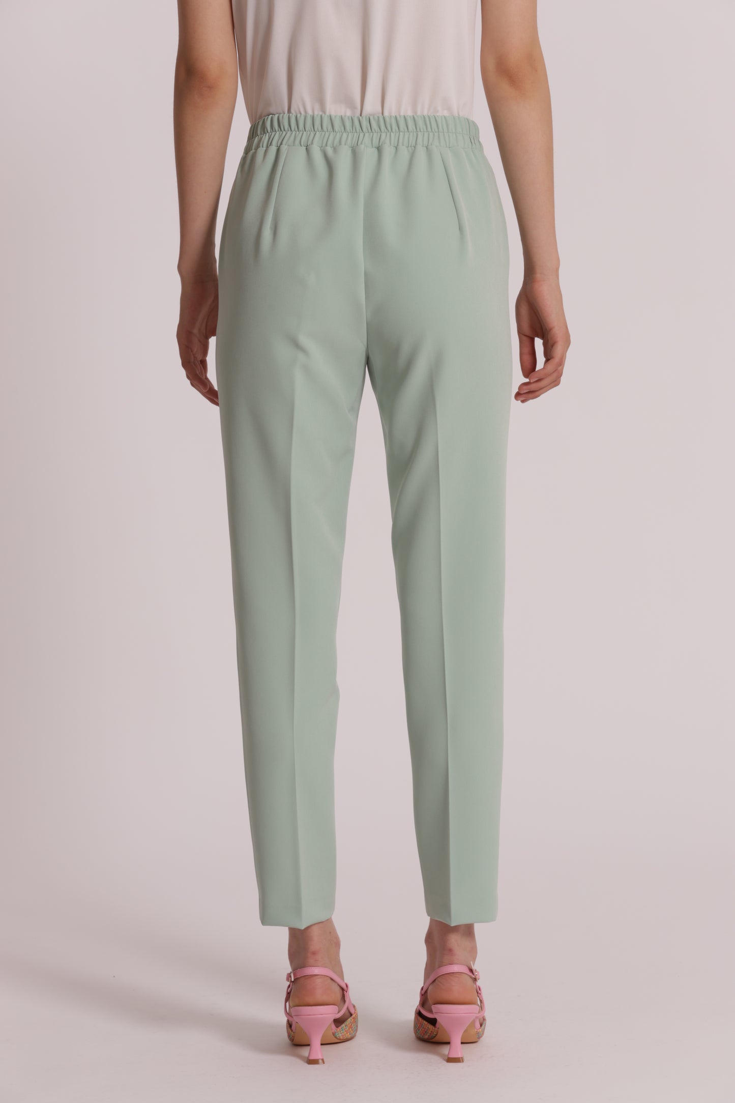 PANTALONI SIGARETTA CON ELASTICO DIETRO