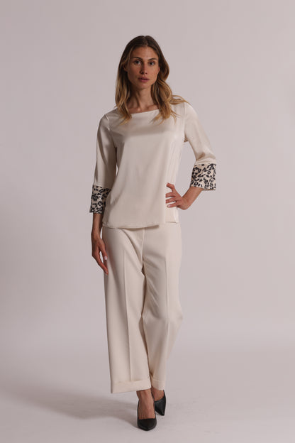 PANTALONI CON RISVOLTO
