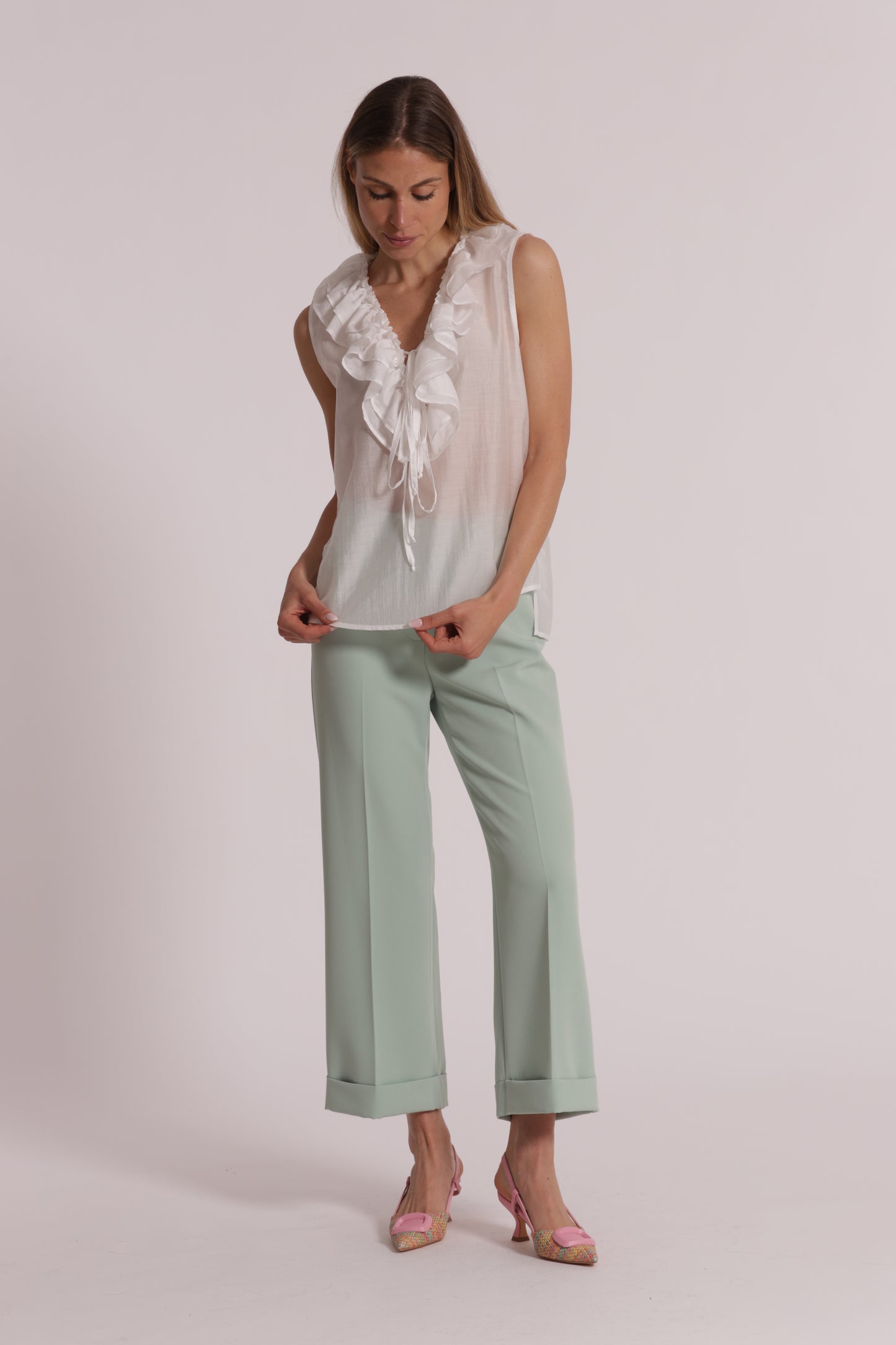 PANTALONI CON RISVOLTO