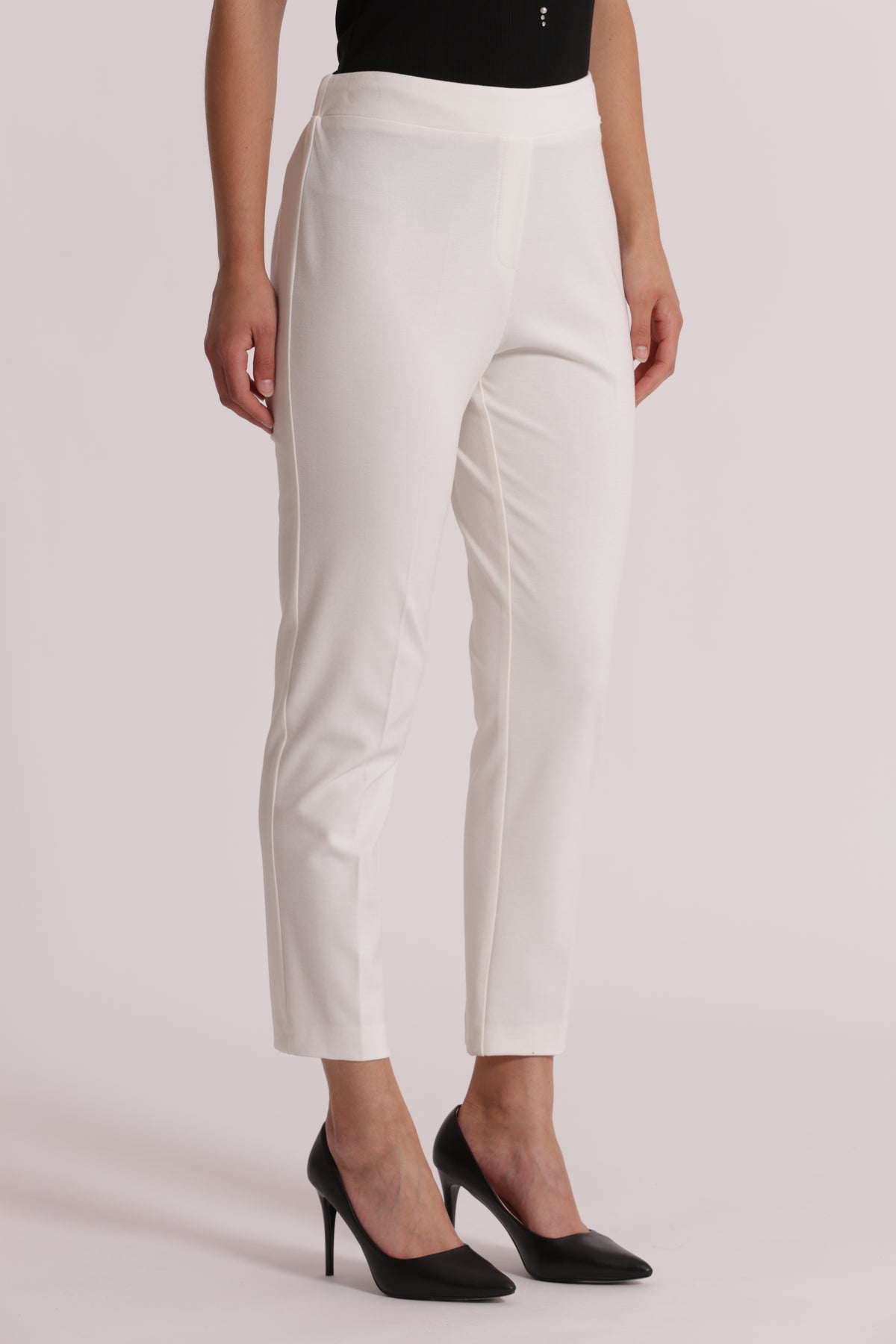 PANTALONE BASIC IN PUNTO MILANO CON ELASTICO