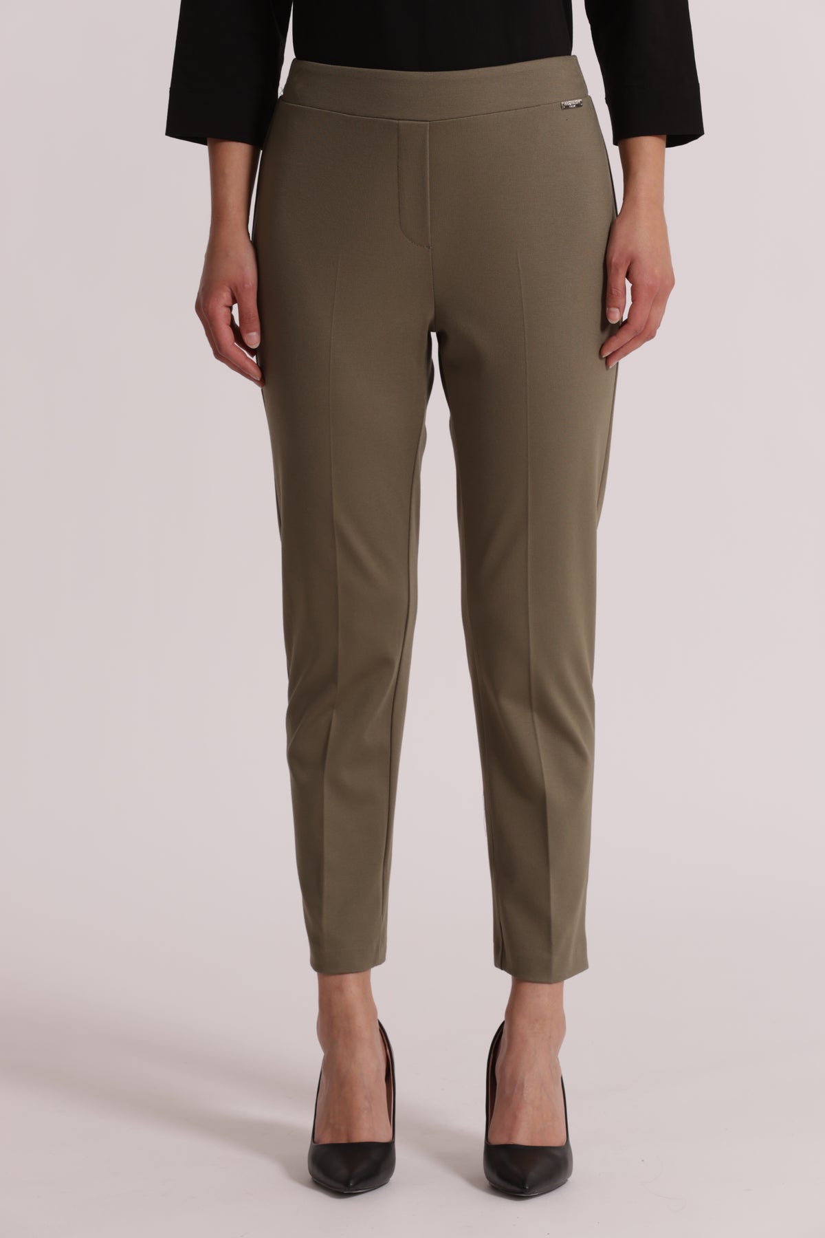 PANTALONE BASIC IN PUNTO MILANO CON ELASTICO