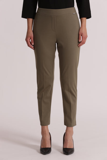 PANTALONE BASIC IN PUNTO MILANO CON ELASTICO