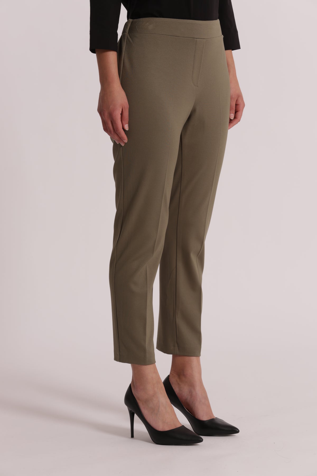 PANTALONE BASIC IN PUNTO MILANO CON ELASTICO