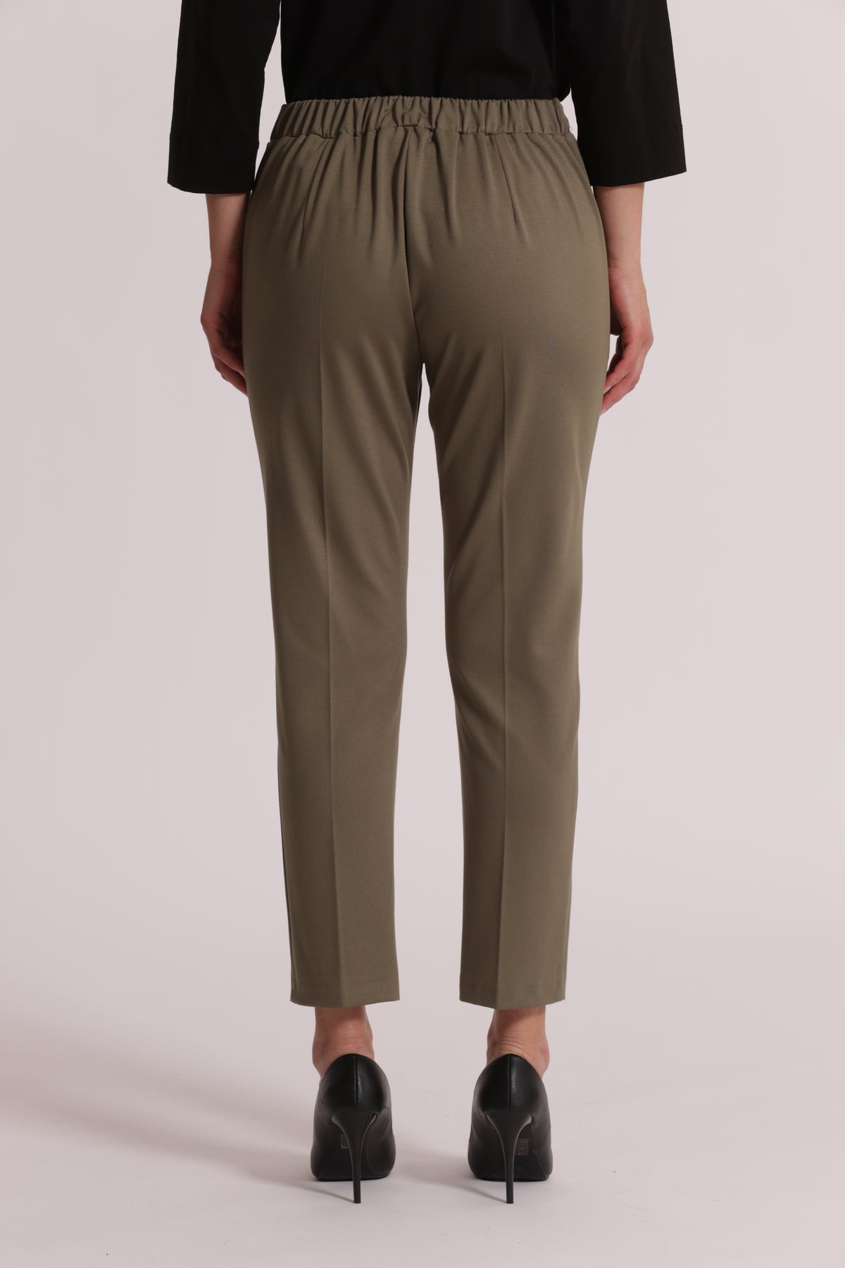 PANTALONE BASIC IN PUNTO MILANO CON ELASTICO