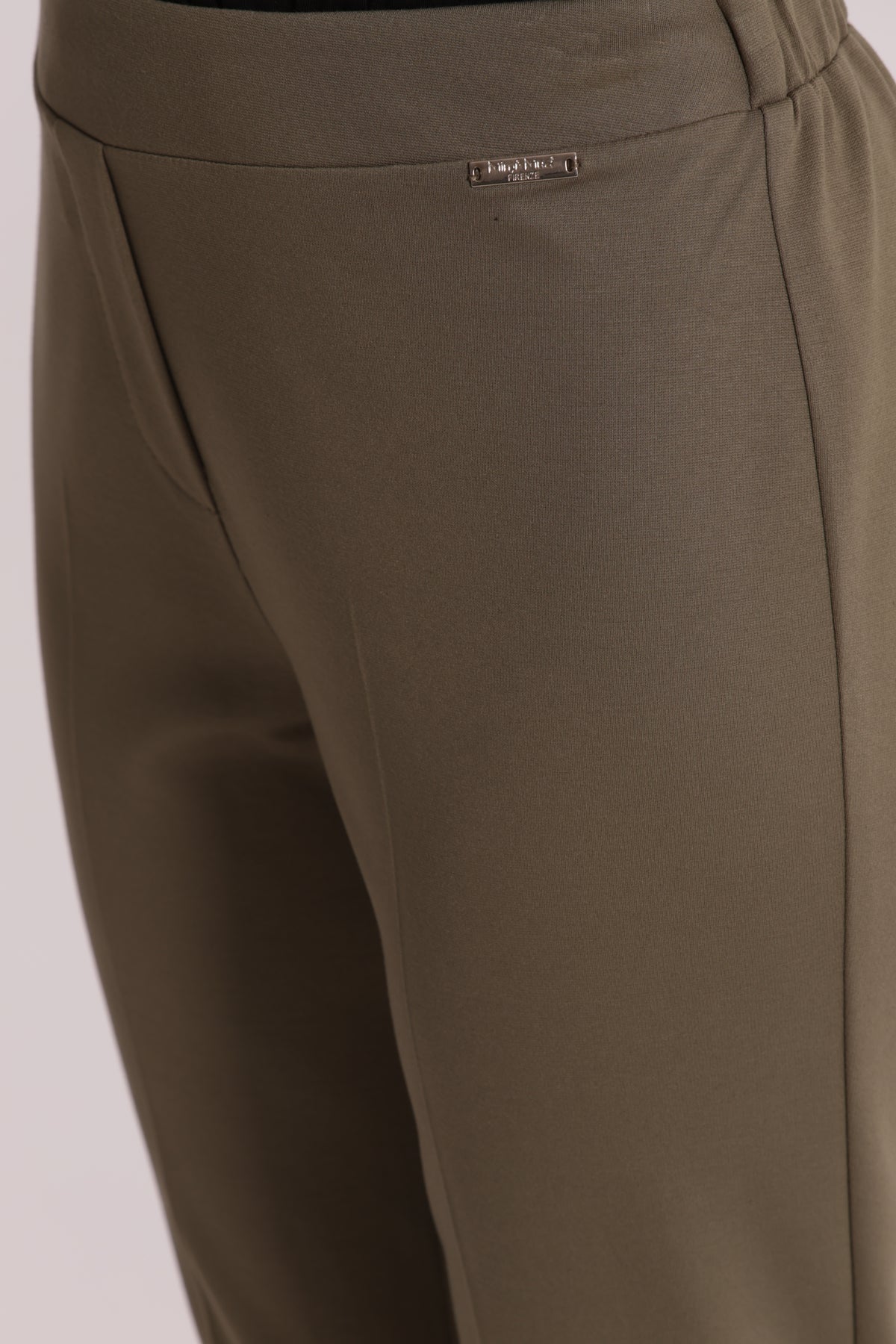 PANTALONE BASIC IN PUNTO MILANO CON ELASTICO