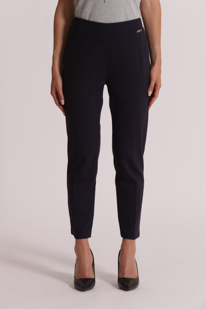 PANTALONE BASIC IN PUNTO MILANO CON ELASTICO