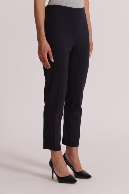 PANTALONE BASIC IN PUNTO MILANO CON ELASTICO
