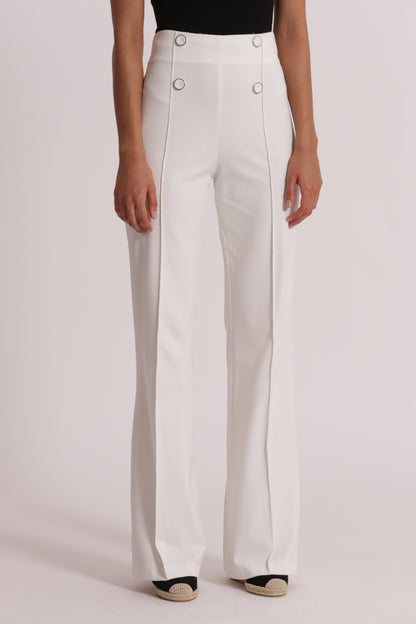 PANTALONE IN PUNTO MILANO CON BOTTONI