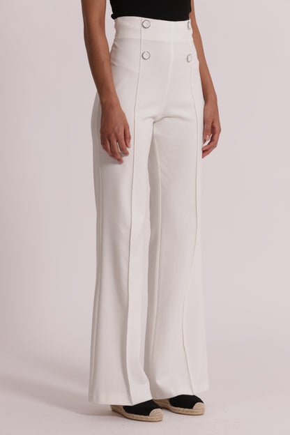 PANTALONE IN PUNTO MILANO CON BOTTONI