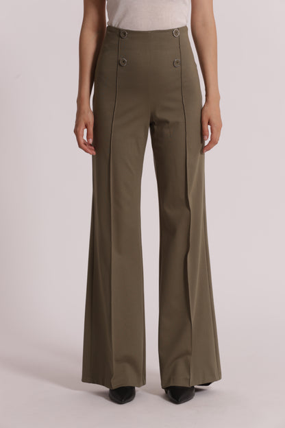 PANTALONE IN PUNTO MILANO CON BOTTONI