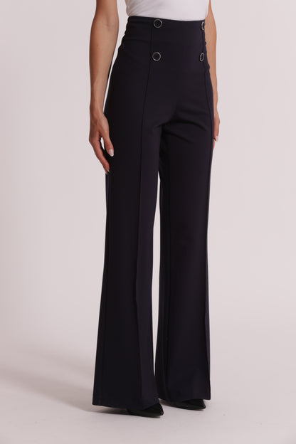 PANTALONE IN PUNTO MILANO CON BOTTONI