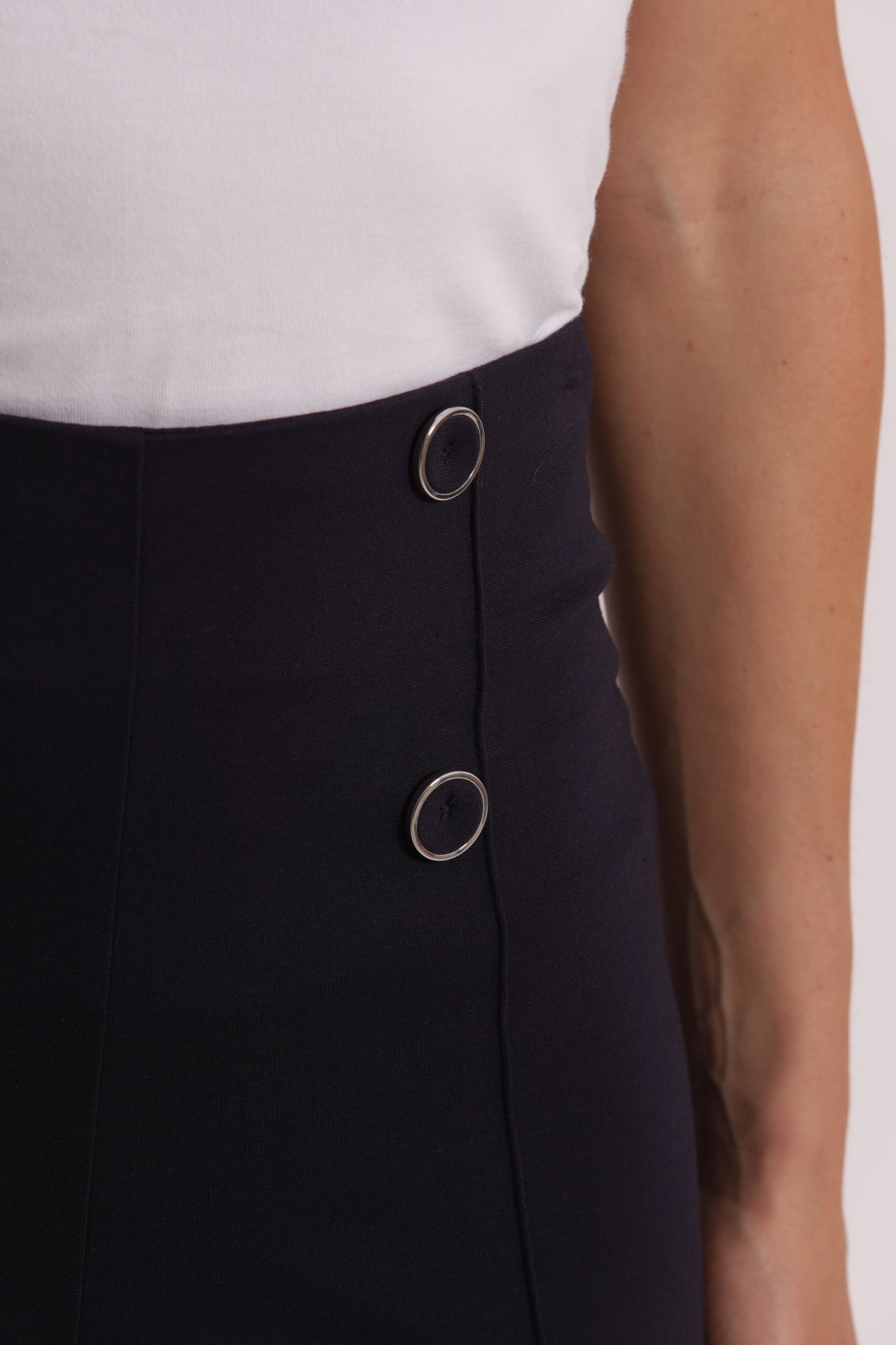 PANTALONE IN PUNTO MILANO CON BOTTONI