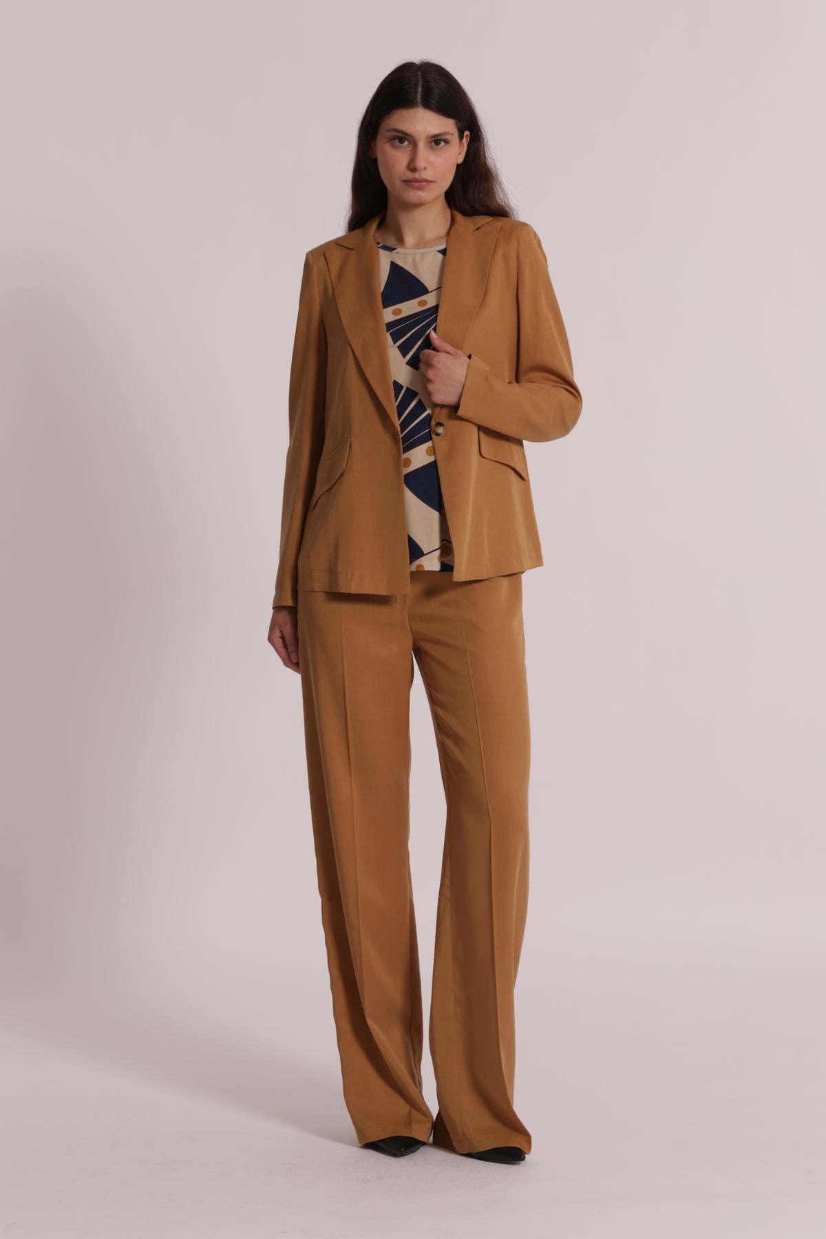 PANTALONE DRITTO IN LYOCELL CON ELASTICO
