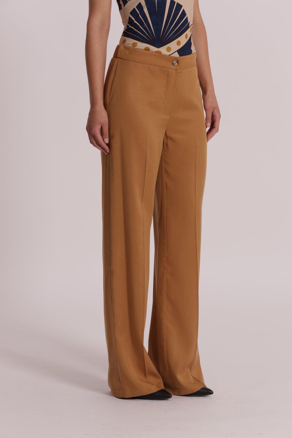 PANTALONE DRITTO IN LYOCELL CON ELASTICO