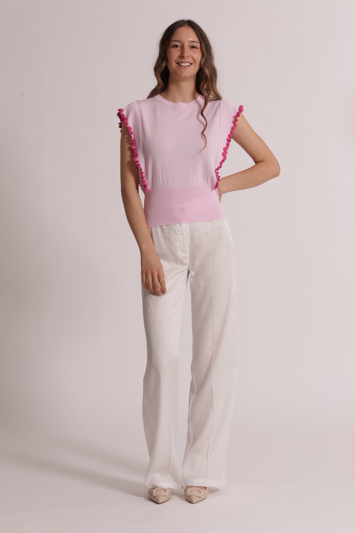 PANTALONE DRITTO IN LYOCELL CON ELASTICO