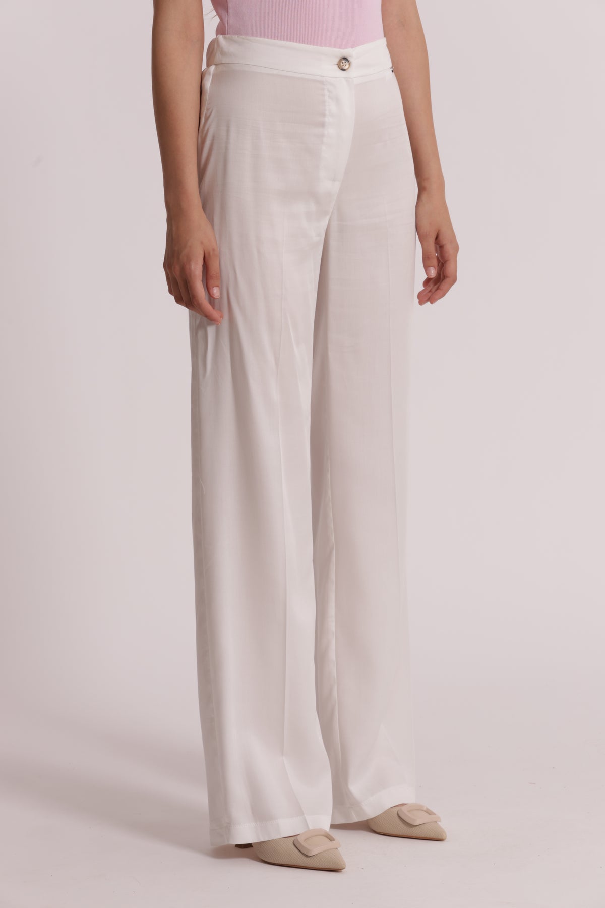 PANTALONE DRITTO IN LYOCELL CON ELASTICO