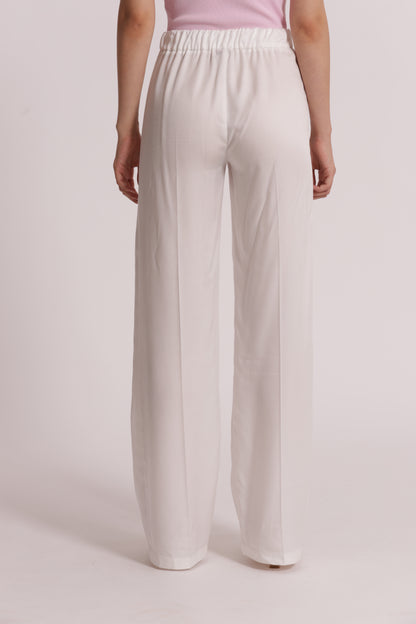 PANTALONE DRITTO IN LYOCELL CON ELASTICO