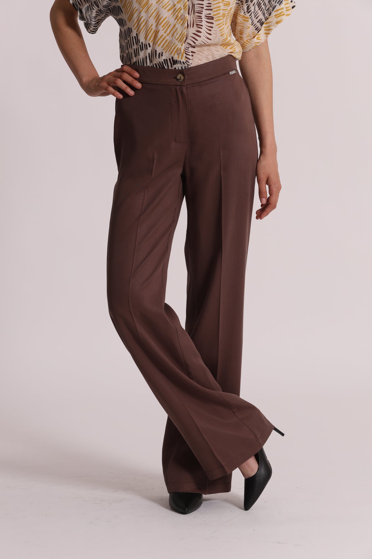 PANTALONE DRITTO IN LYOCELL CON ELASTICO