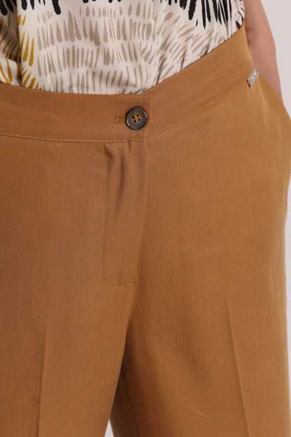 PANTALONE SIGARETTA IN LYOCELL CON ELASTICO