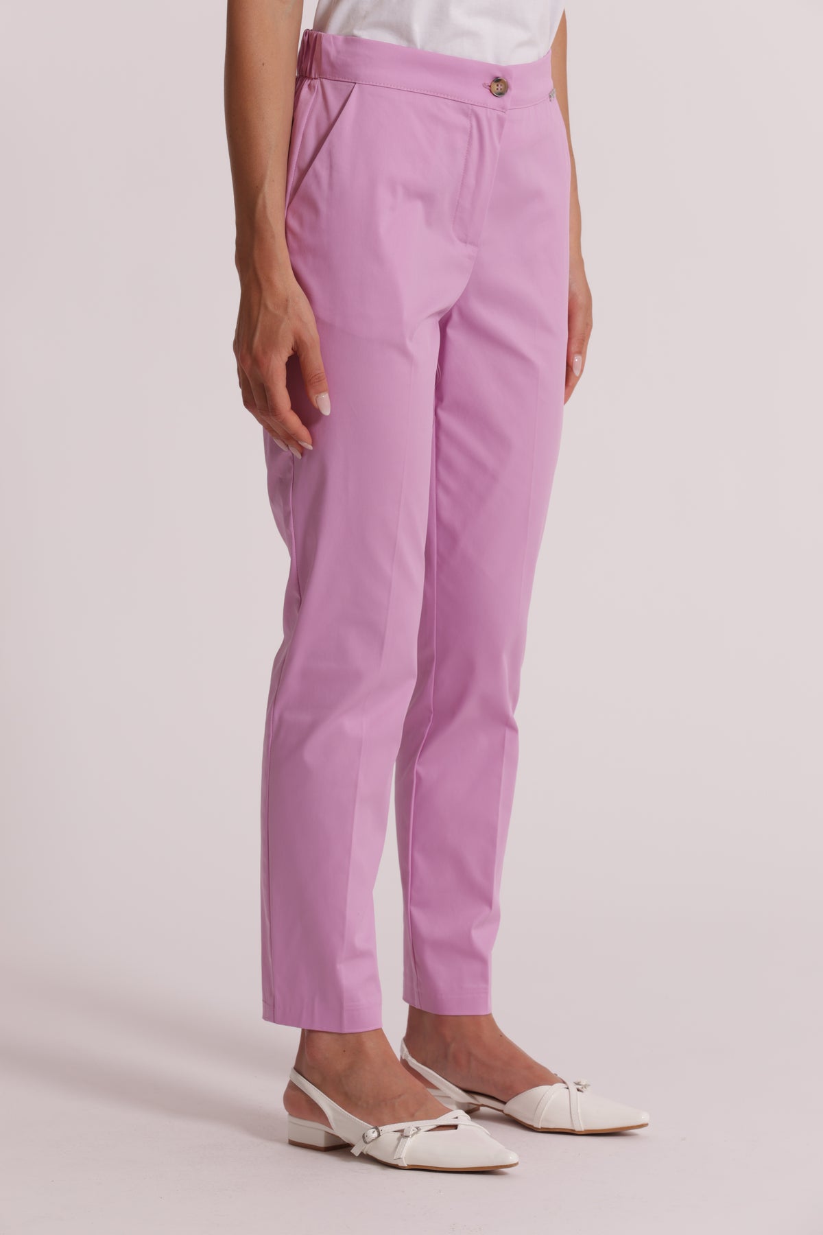 PANTALONE IN COTONE CON ELASTICO