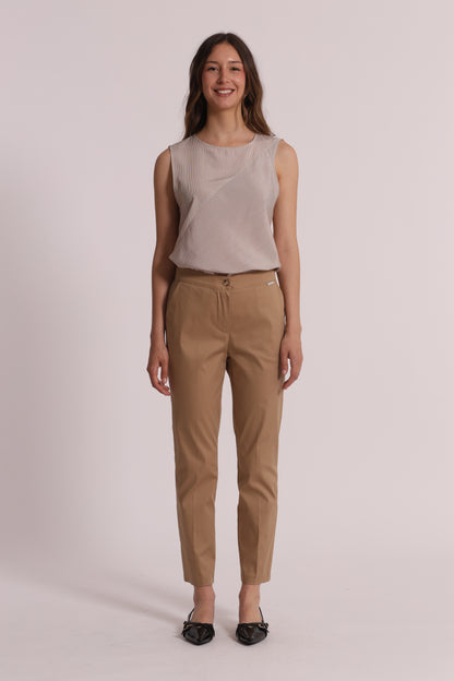 PANTALONE IN COTONE CON ELASTICO