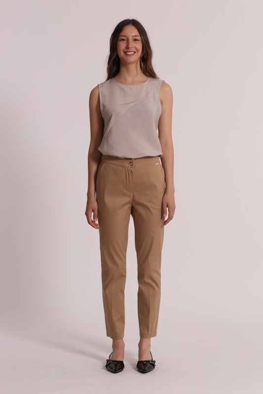 PANTALONE IN COTONE CON ELASTICO